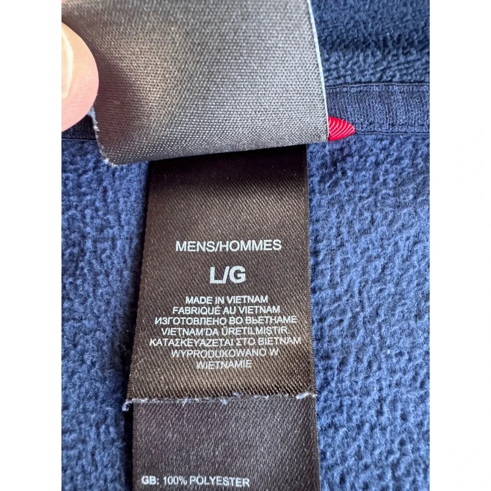 The North Face TKA 100 Glacier Quarter Zip‎ Fleece Pullover Mens Large Navy Blue